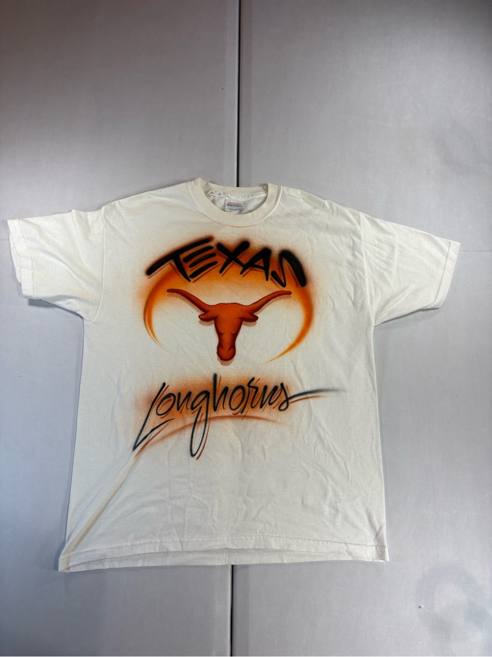 Vintage Texas Longhorns Airbrush T-Shirt Hanes Heavyweight 50/50 Men’s Large
